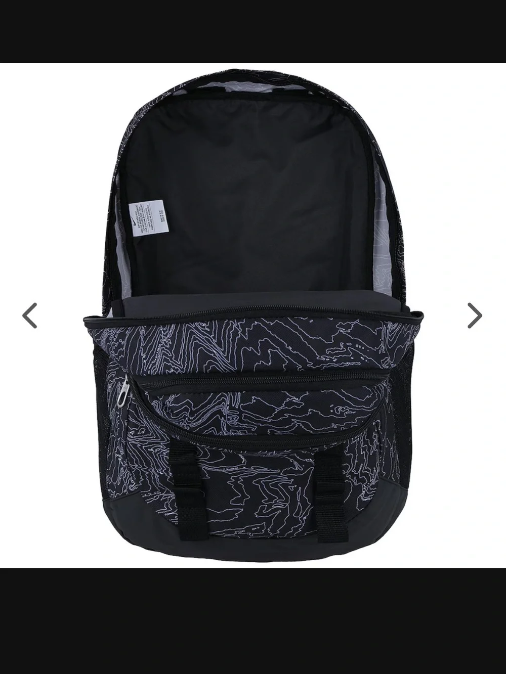 NWT Nike Men’s Brasilia 7 Graphic XL Black & White Swirl Pattern Backpack
